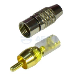 Разъём РАЗЪЕМ TS RCA штекер под винт, металл  (Tantos)